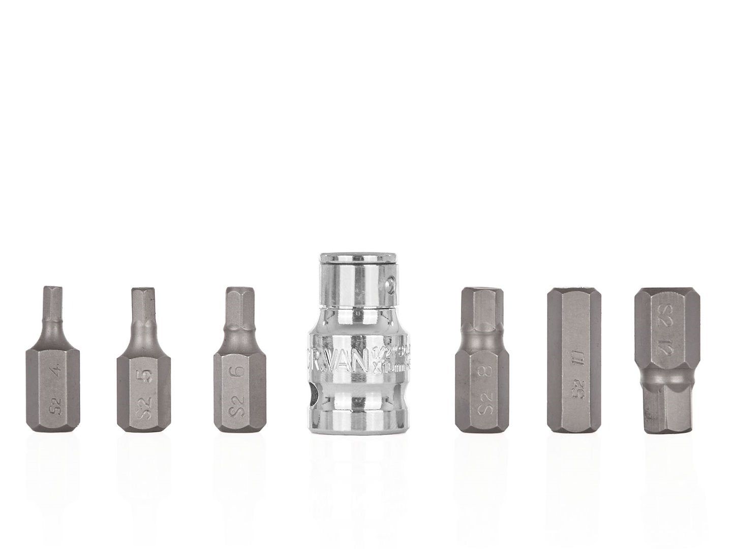 7 pcs. HEX H4-H12 screwdriver bit set