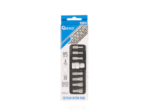8 pcs RIBE M5-M14 screwdriver bit set