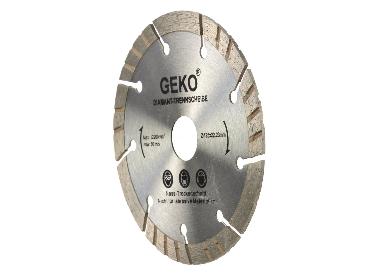 Segmented Turbo Rim Diamond Blade 125 mm x 22.2 mm LASER-grey