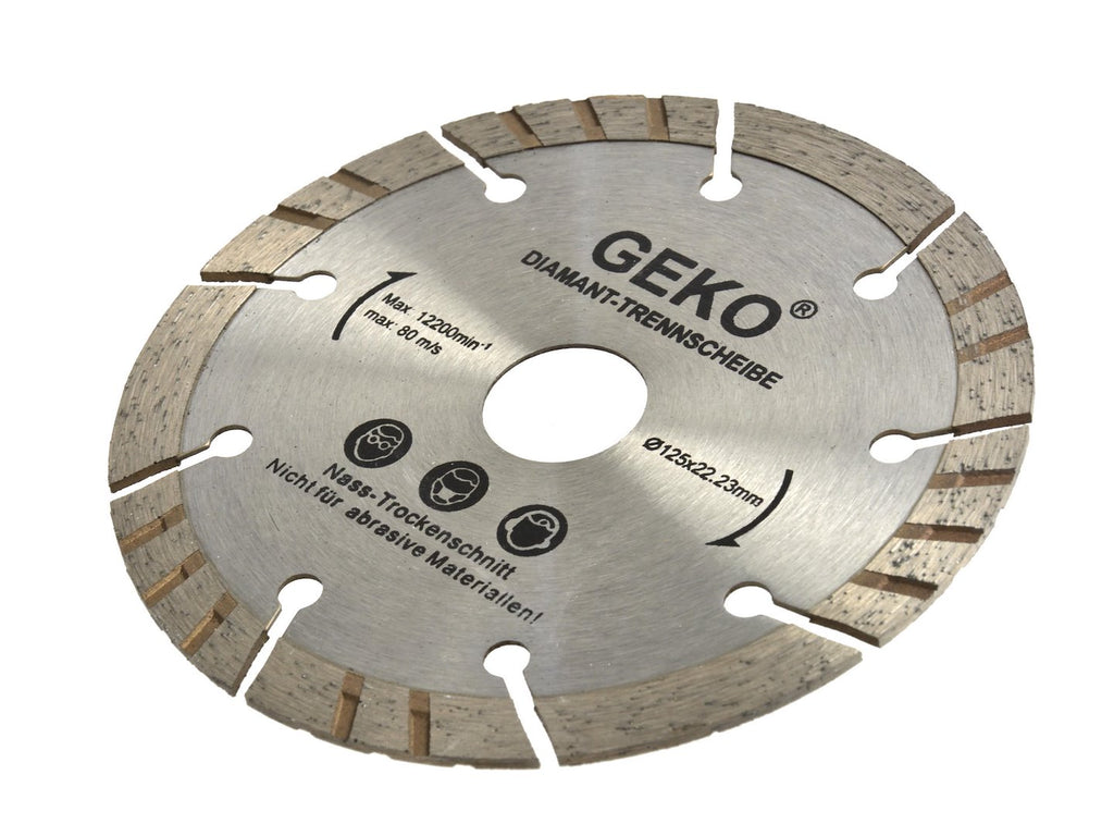 Segmented Turbo Rim Diamond Blade 125 mm x 22.2 mm LASER-grey
