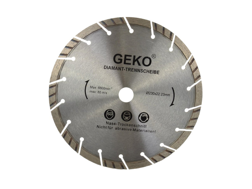 Segmented Turbo Rim Diamond Blade 230 mm x 22.2 mm Laser-welded - grey
