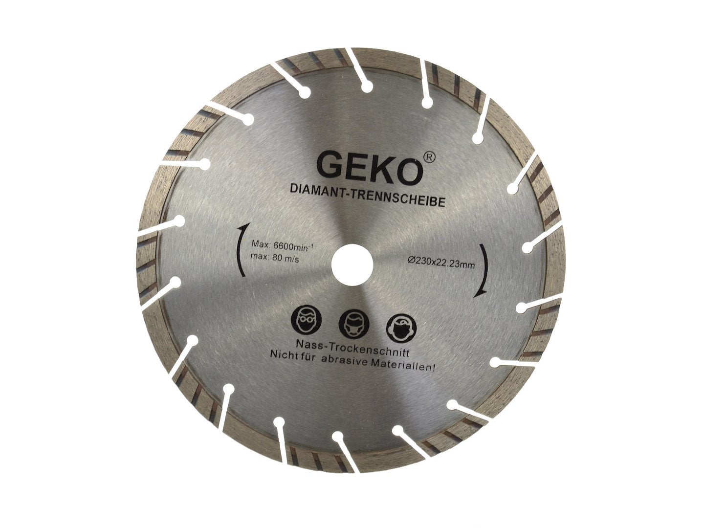 Segmented Turbo Rim Diamond Blade 230 mm x 22.2 mm Laser-welded - grey