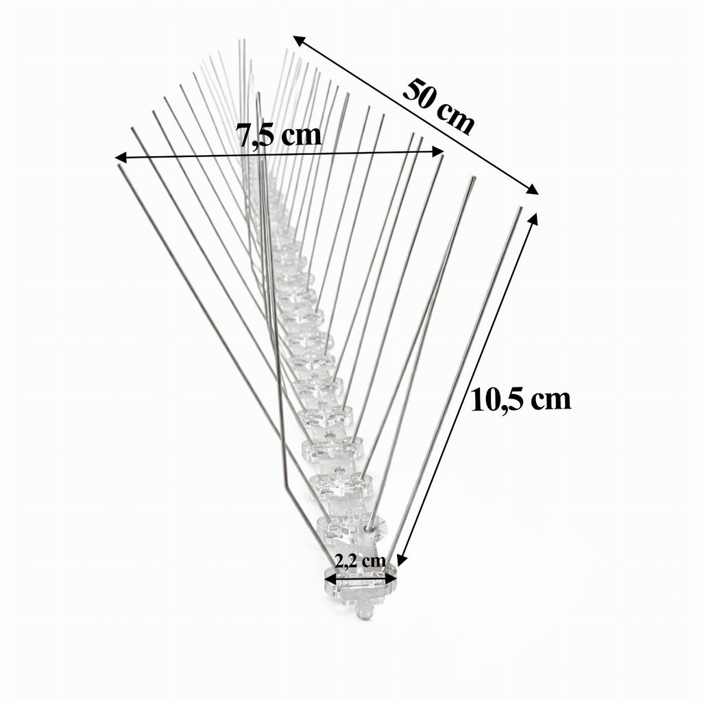Stainless Steel Metal Bird Spikes for Windowsills and Ledges 50 cm 20 pcs