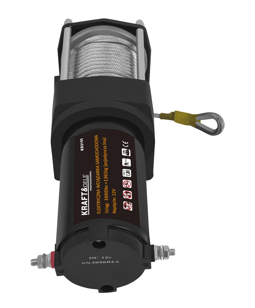 Electric car winch 1500W 1361KG KD2195
