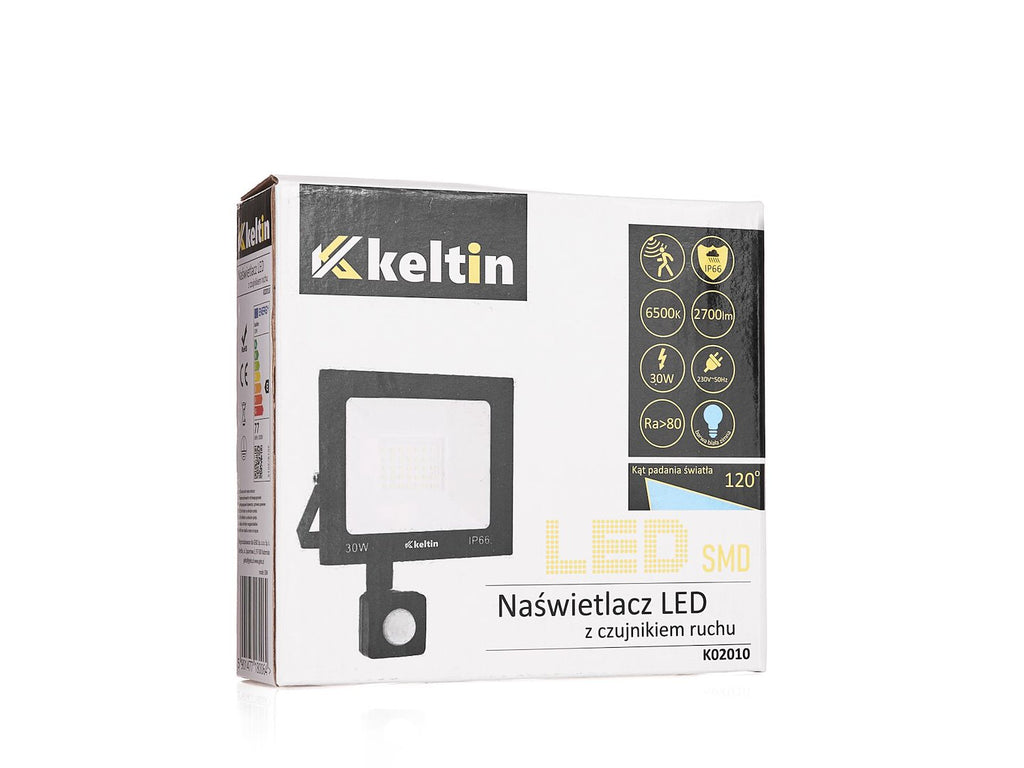 LED Floodlight 30W with Motion Sensor – Cold White 6500K