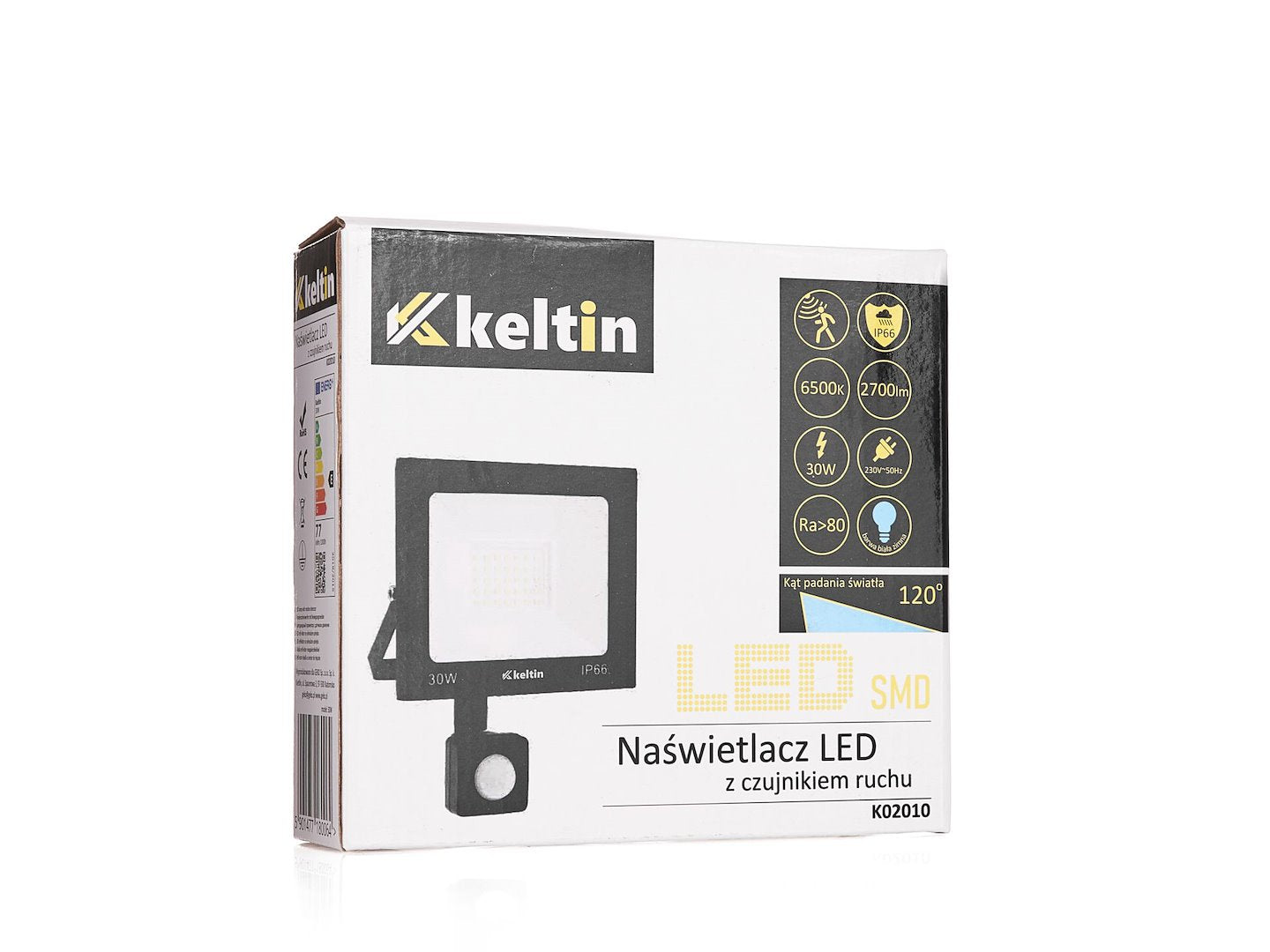 LED Floodlight 30W with Motion Sensor – Cold White 6500K