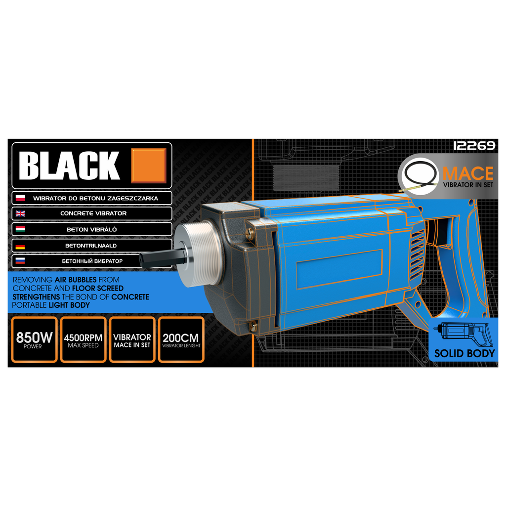 2000W Concrete Vibrator with 2m Poker, Compactor