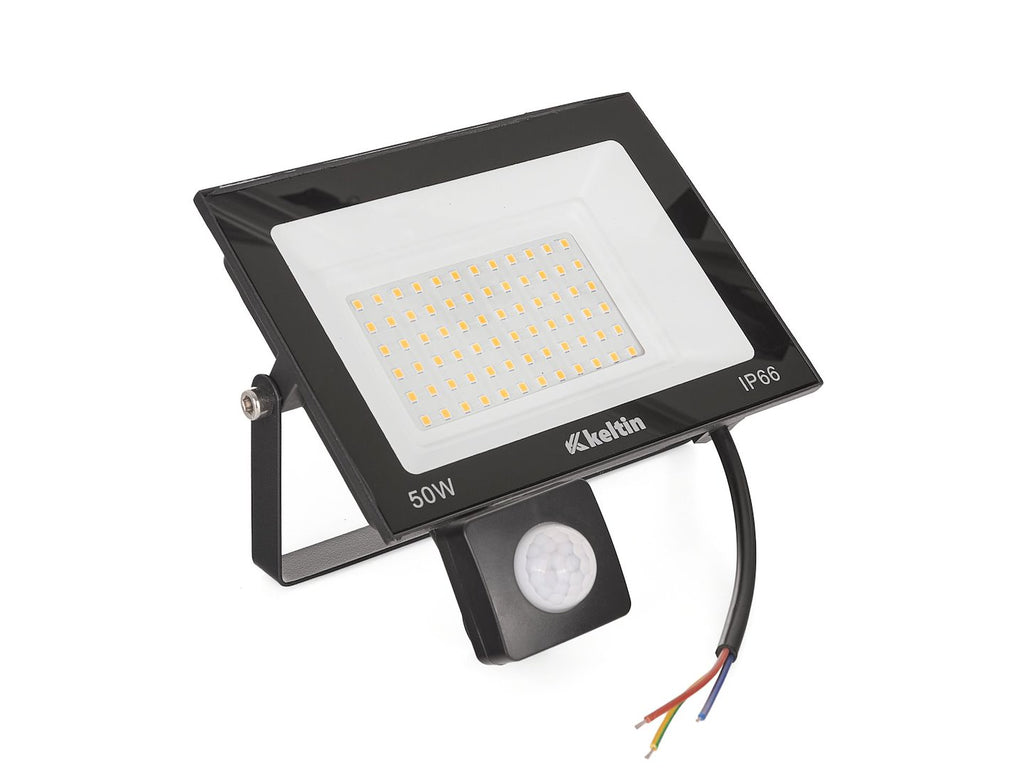 LED floodlight 50W with motion sensor – neutral white 4500K