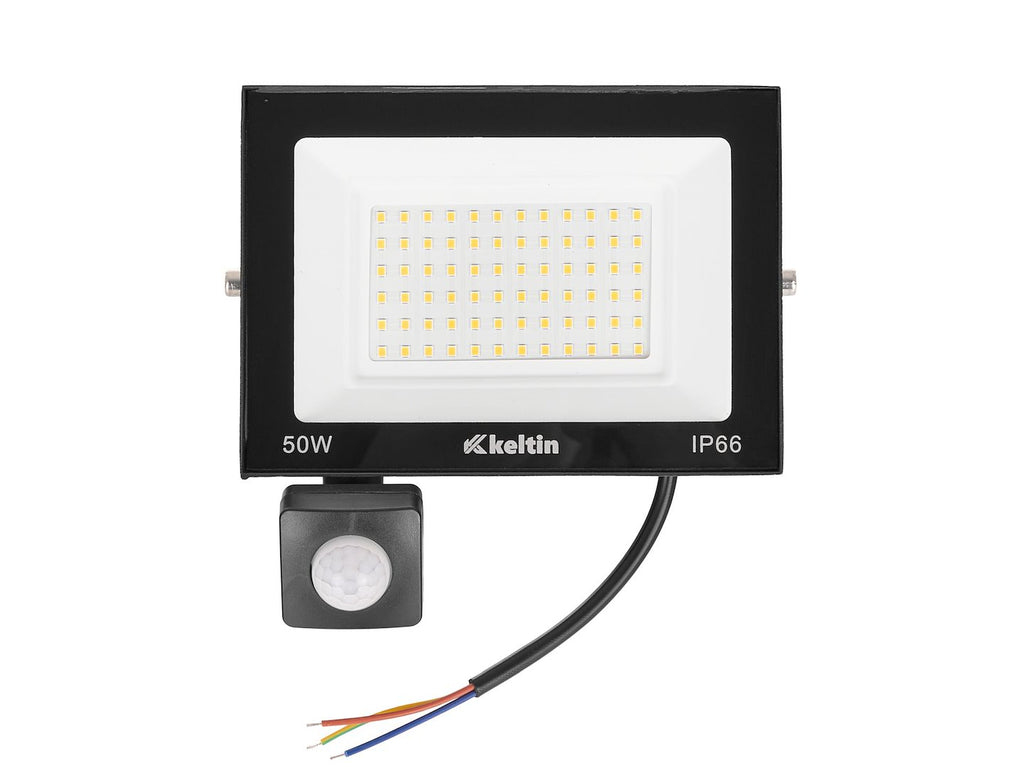 LED floodlight 50W with motion sensor – neutral white 4500K