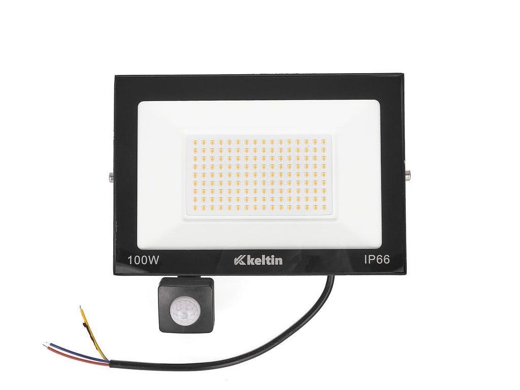 LED floodlight 100W with motion sensor – neutral white 4500K