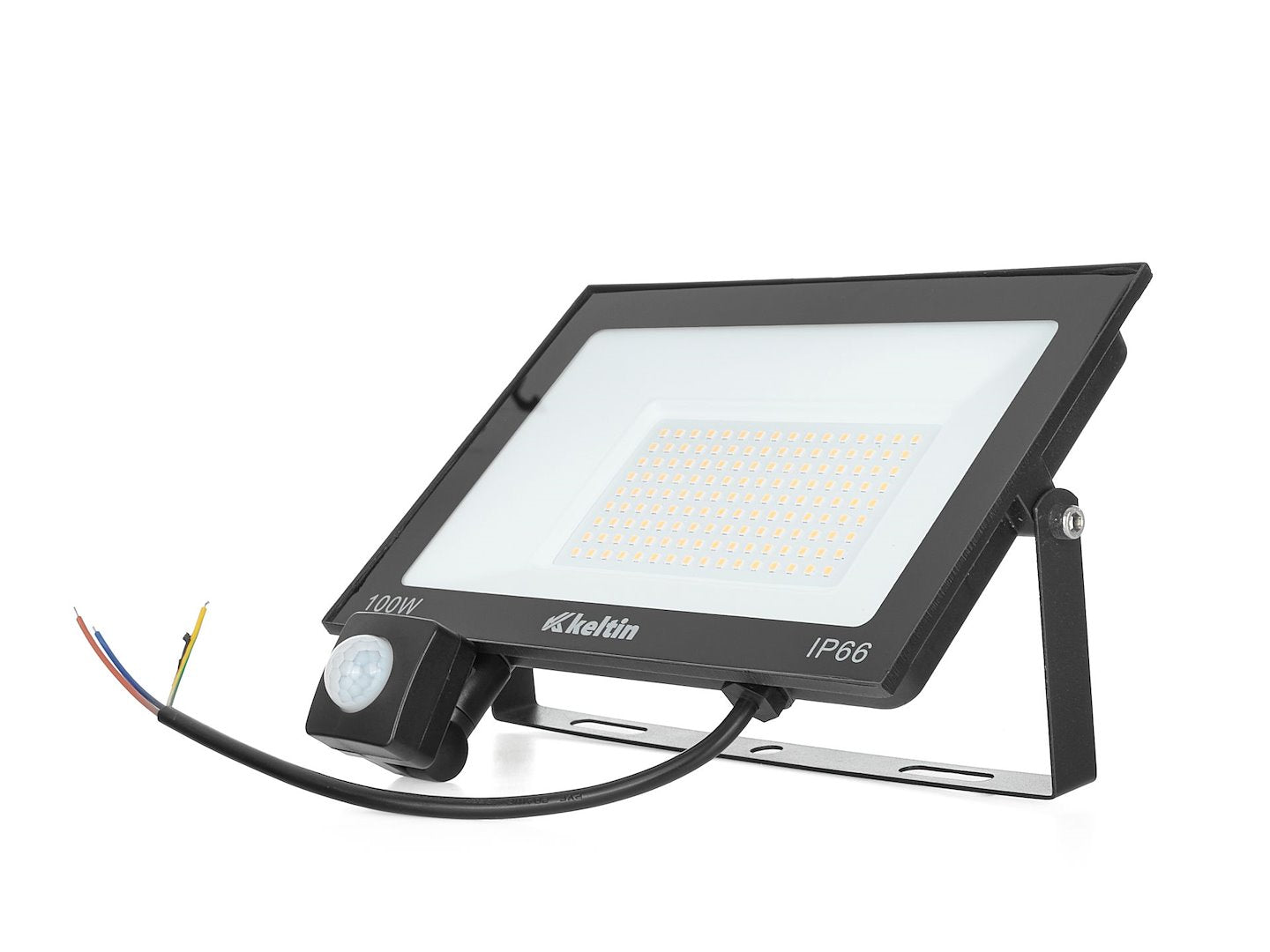 LED floodlight 100W with motion sensor – warm white 2700K