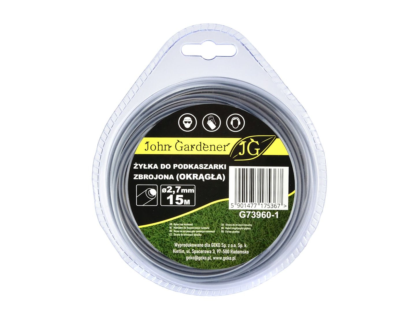 Reinforced Nylon line 2.7 mm x 15 m, round