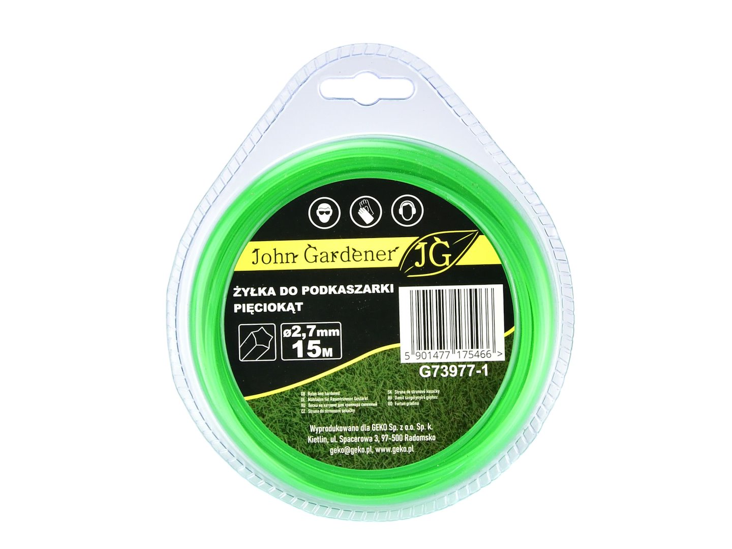 Pentagonal nylon line 2.7 mm x 15 m