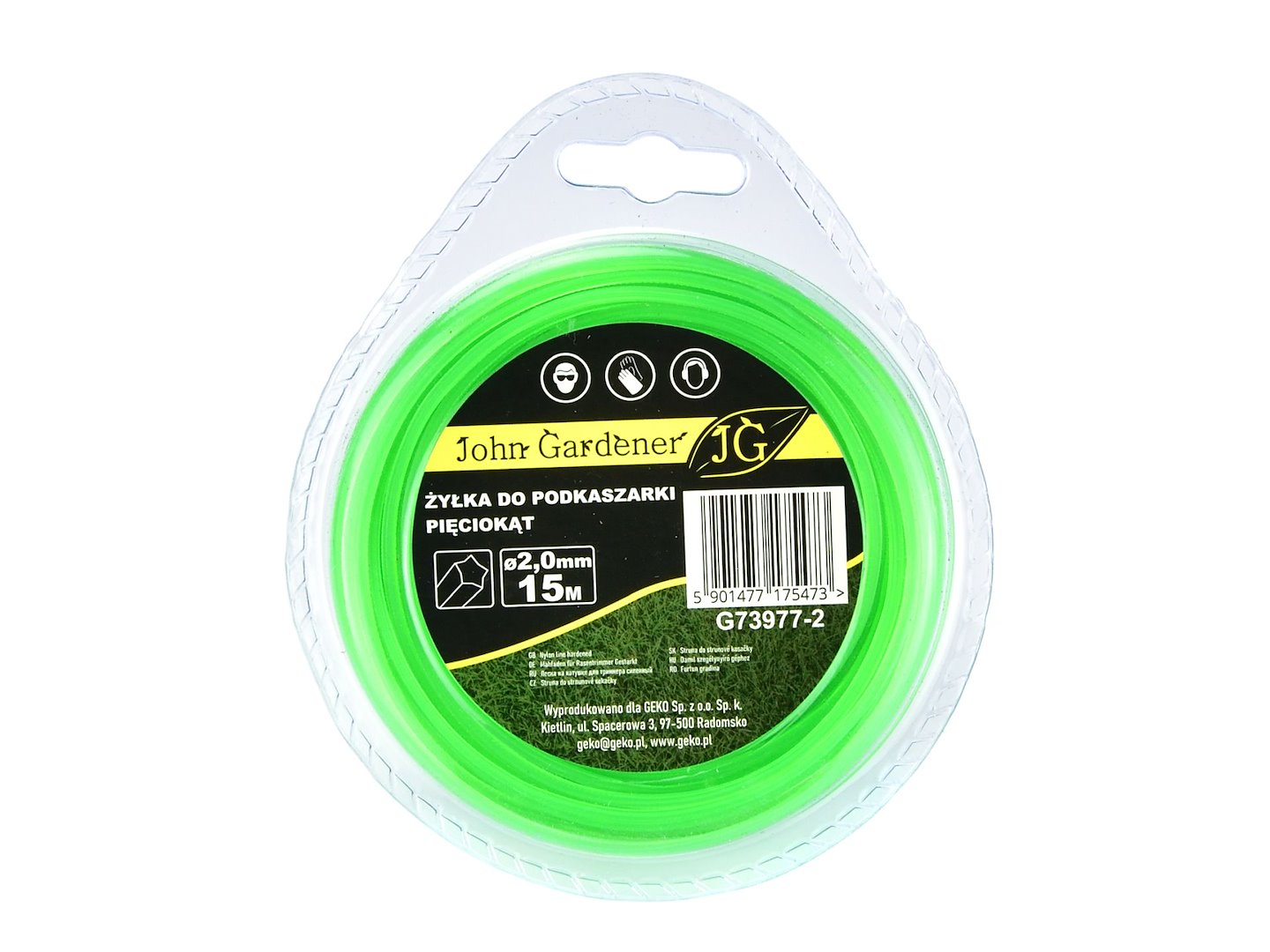 Nylon line 2.0 mm x 15 m pentagonal