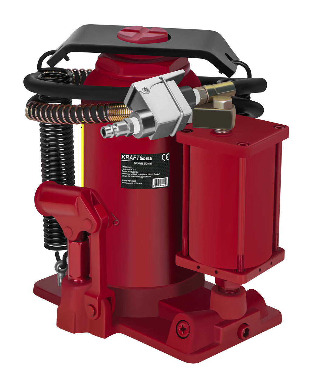Hydraulic-pneumatic jack 20T KD12685