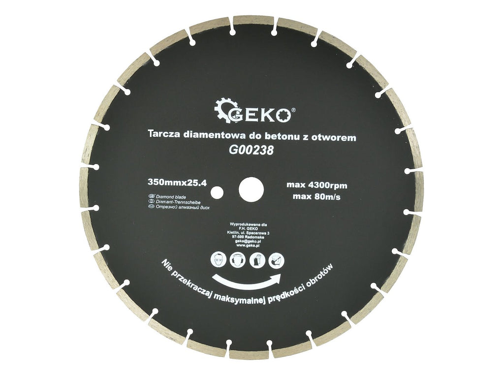 Segmented Rim Diamond Blade 350 x 25,4 mm with Additional Hole