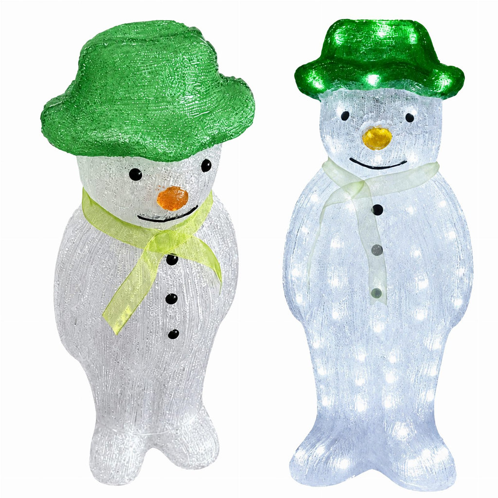 57 cm LED-valgustusega akrüülist lumememmefiguur õue RC-K-2763