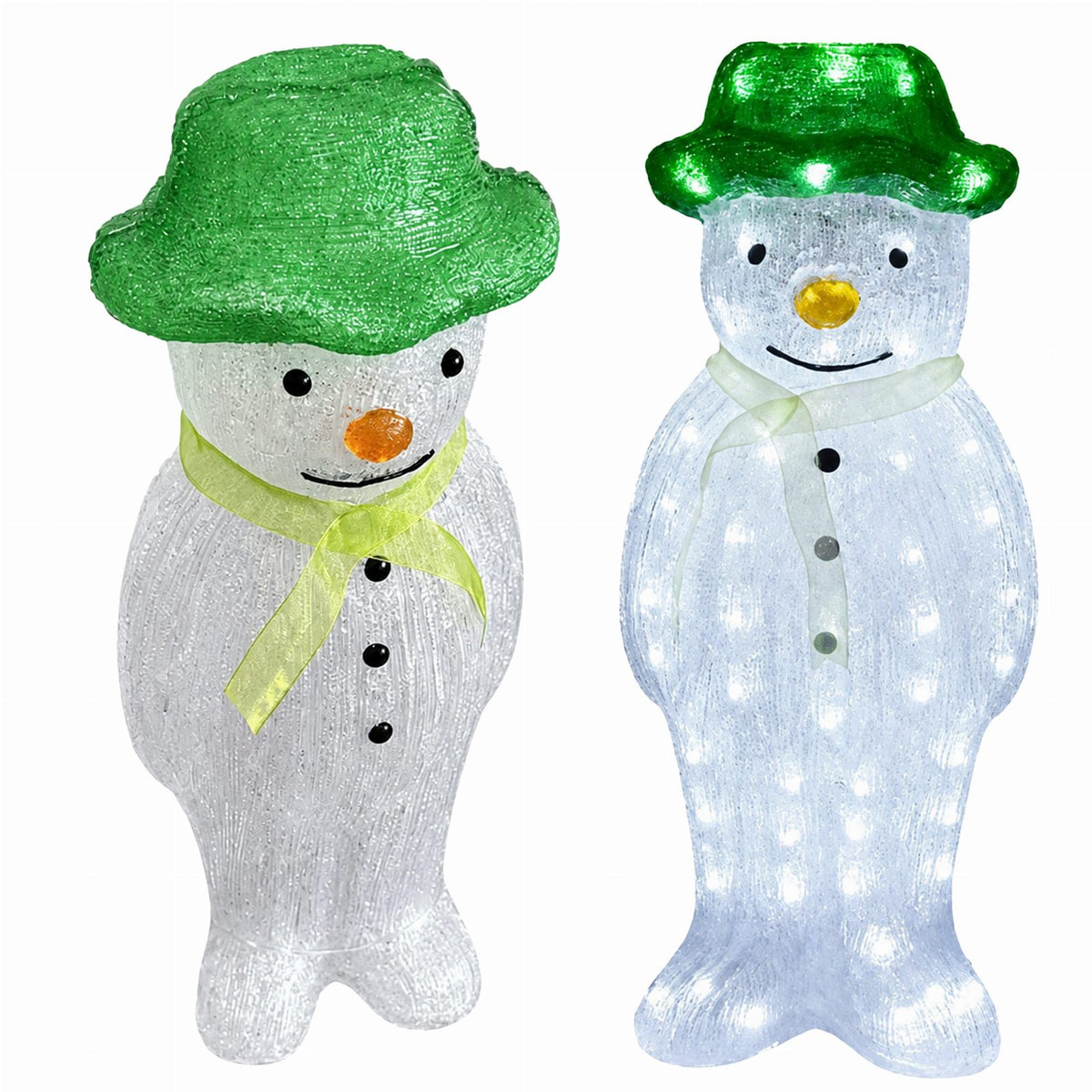 57 cm LED-valgustusega akrüülist lumememmefiguur õue RC-K-2763