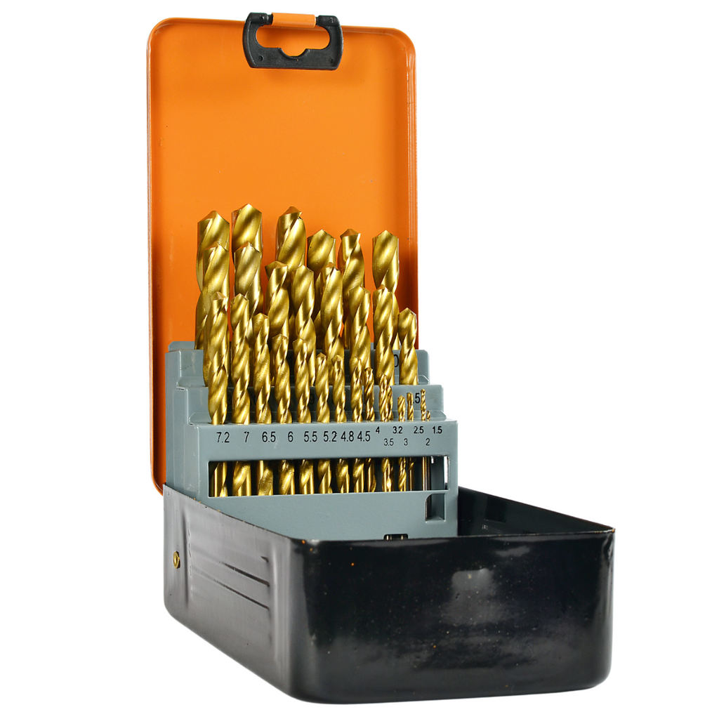 Set of 29 Titanium Drill Bits for Metal