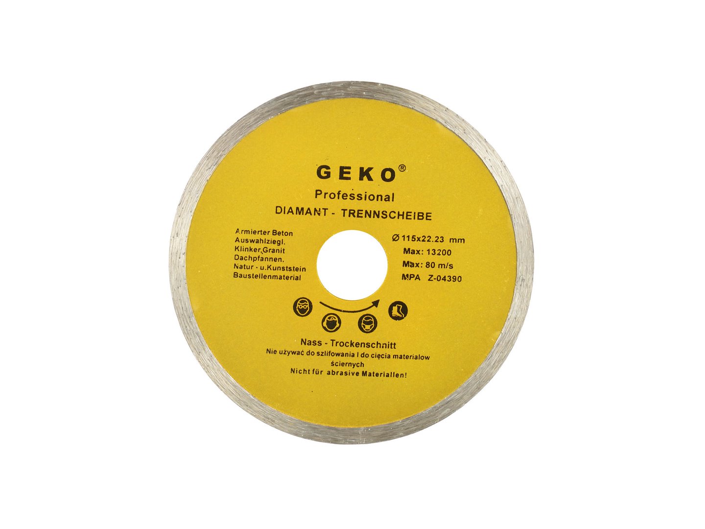 GEKO Profi Continuous Rim Diamond Blade 115 x 8 x 22.2 mm