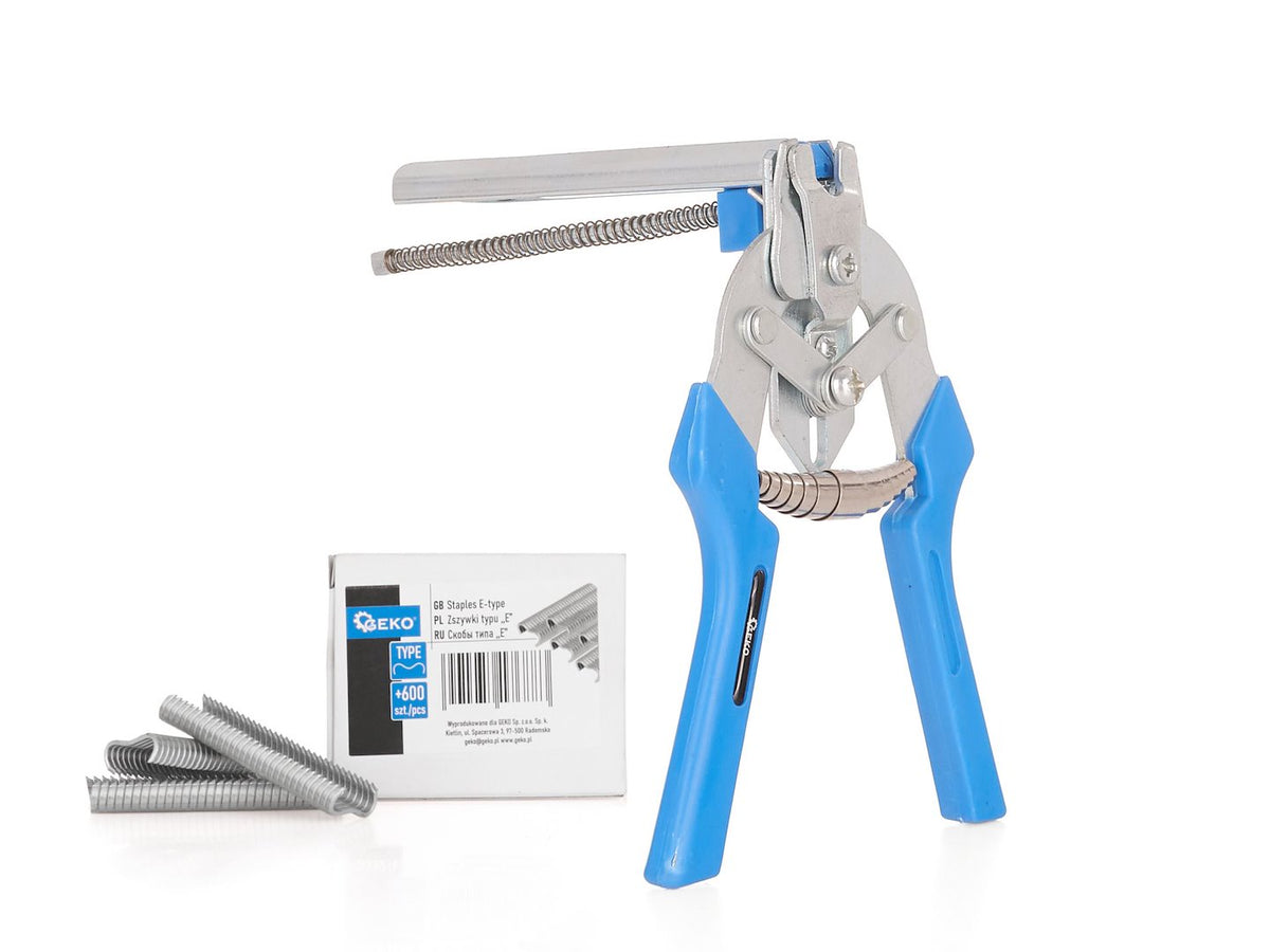 Hog ring plier + 600 pcs M type staples