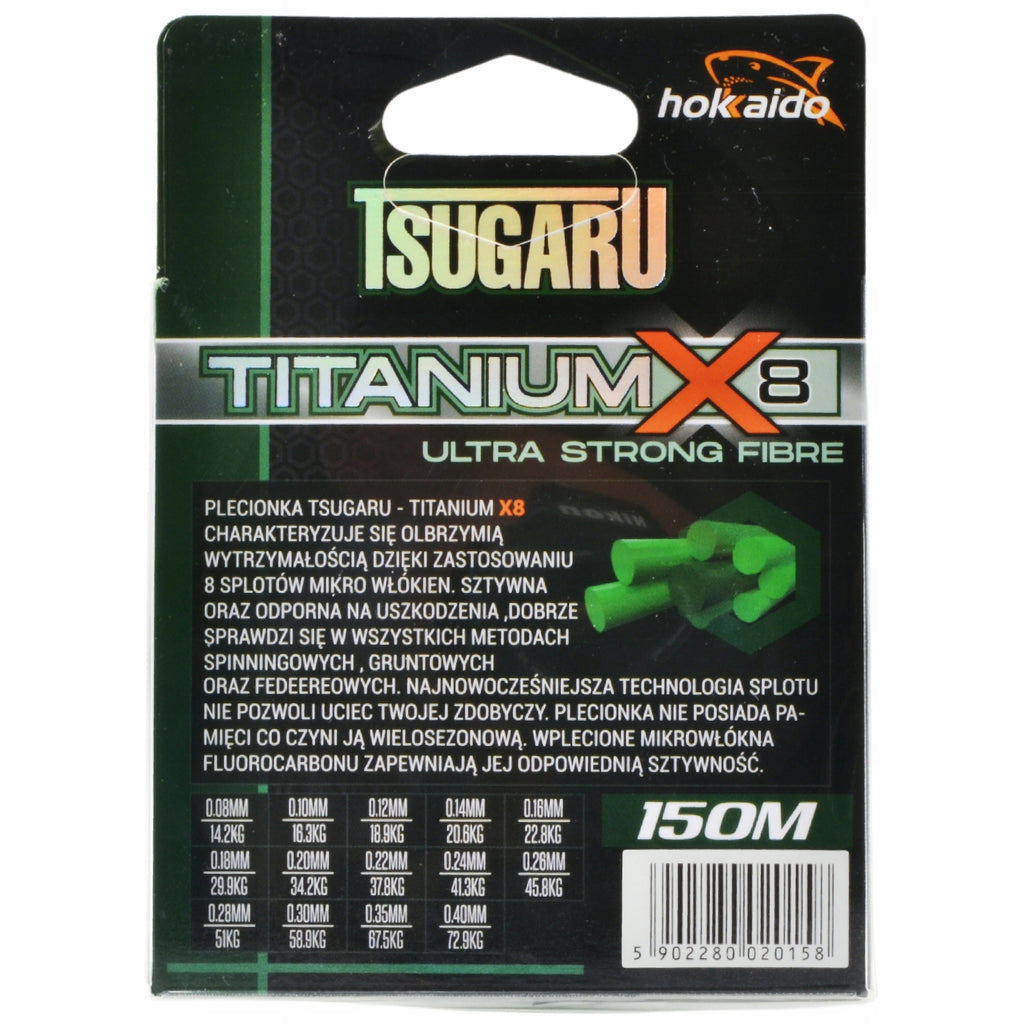 BRAID TITANIUM X8 HOKKAIDO 0.40mm 72.9kg 150m