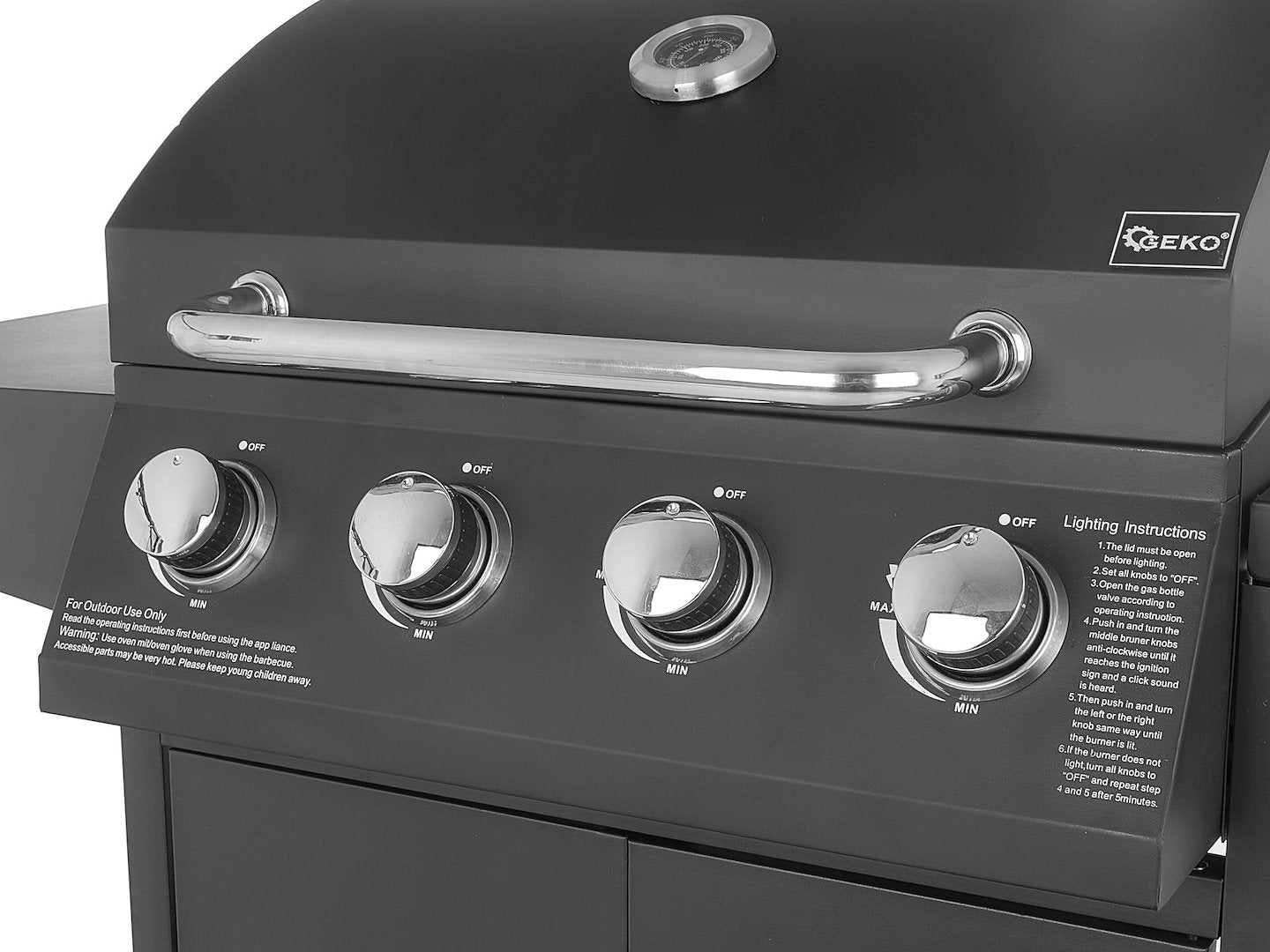 Gas barbecue grill 5 burners (4 + 1) 15 kW