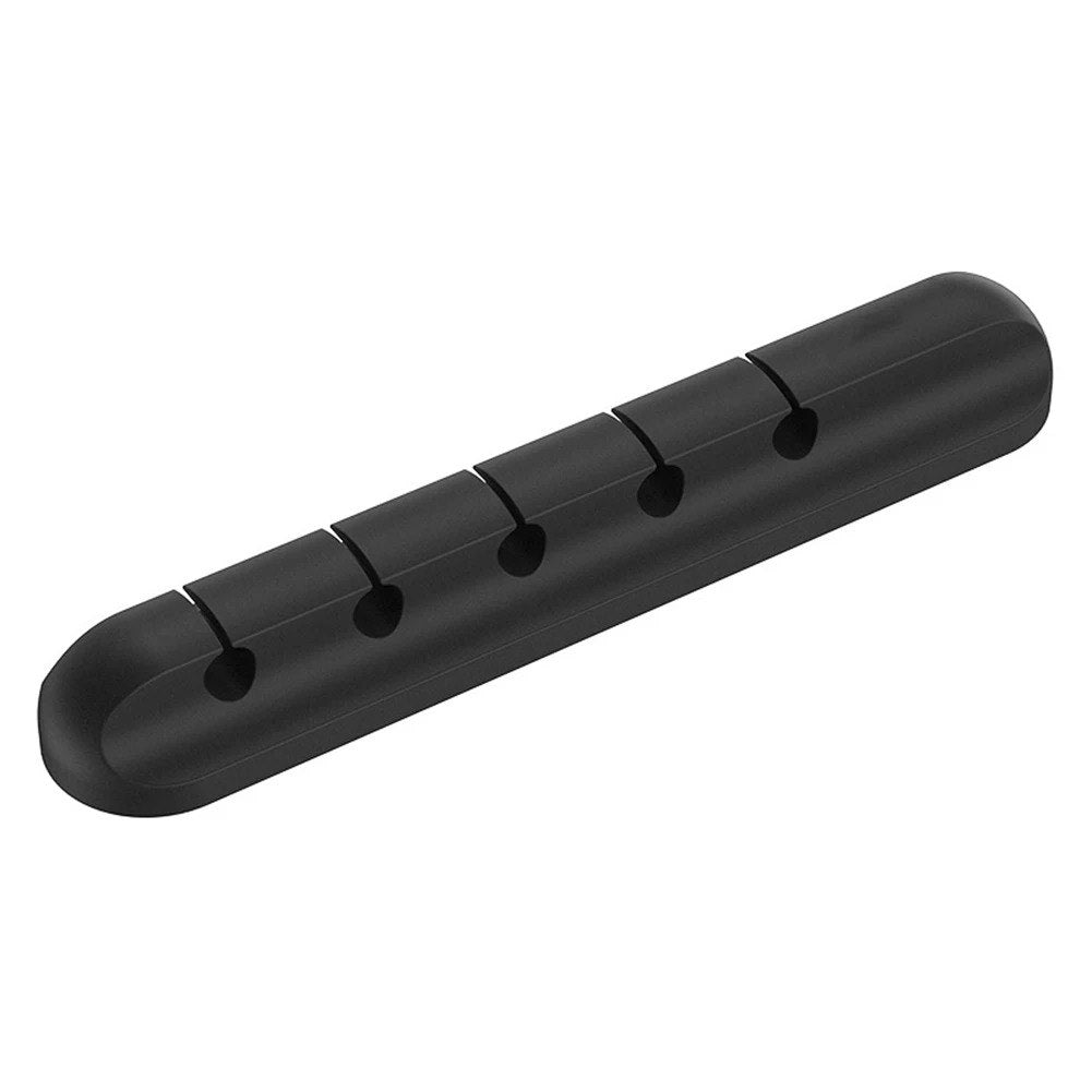 Self-adhesive cable clip holder with 5 slots