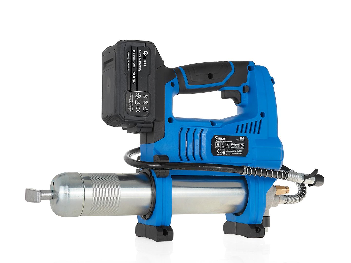 Cordless grease gun with 4.0 Ah battery & charger