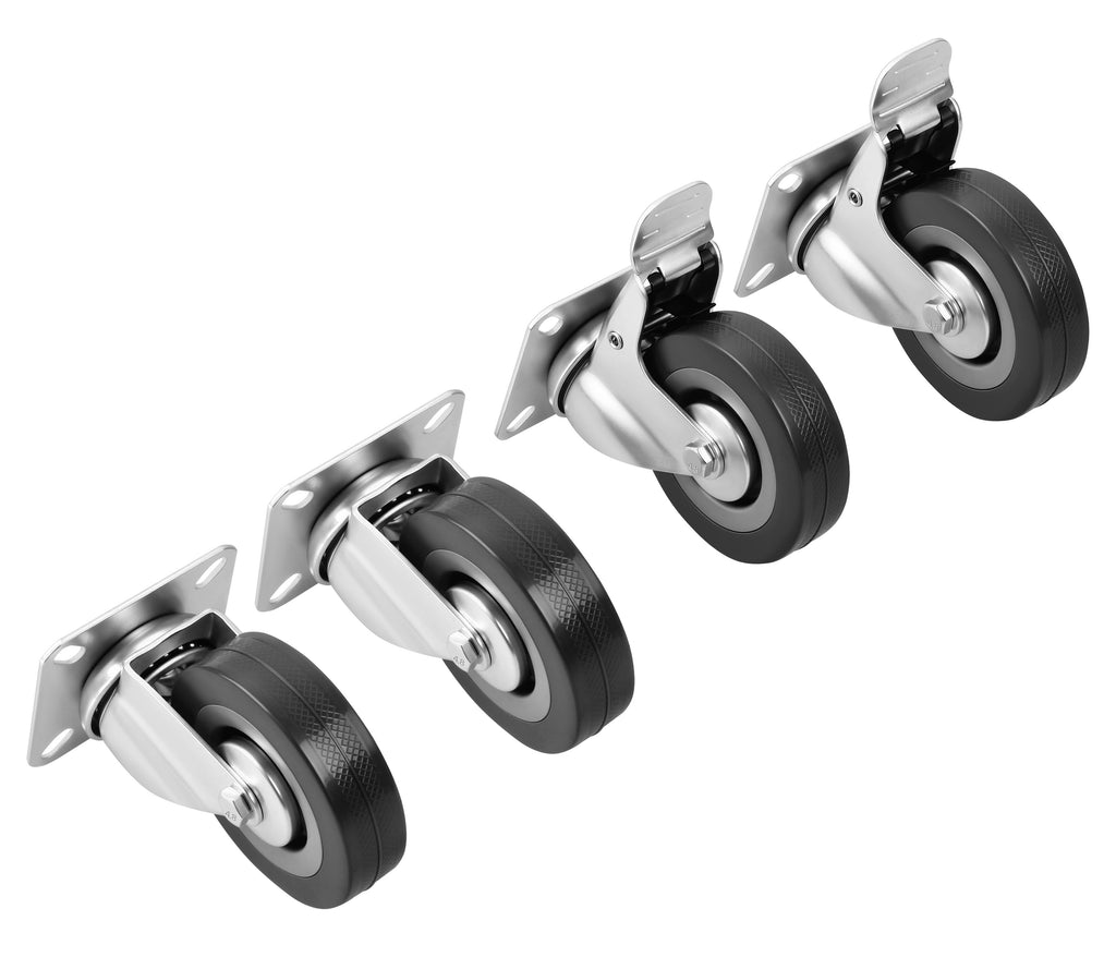 Set of 75mm swivel wheels 220kg 4pcs. KD3620