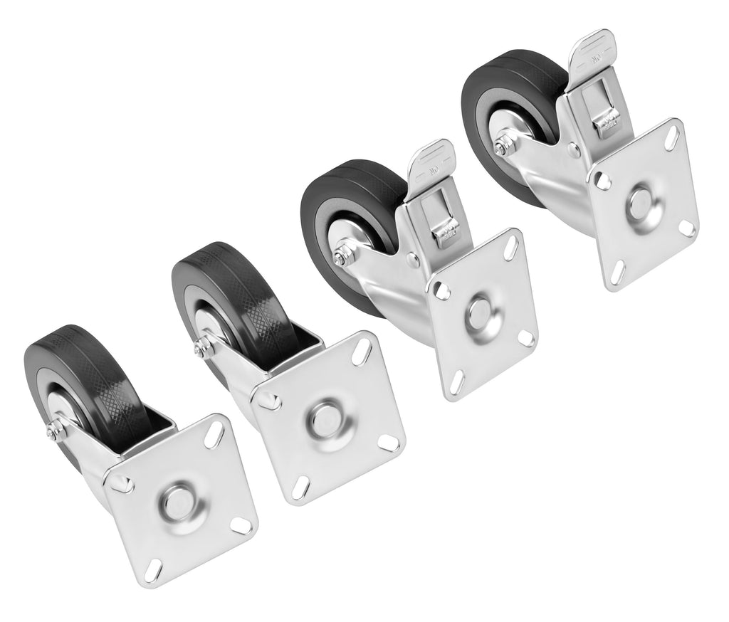 Set of 75mm swivel wheels 220kg 4pcs. KD3620