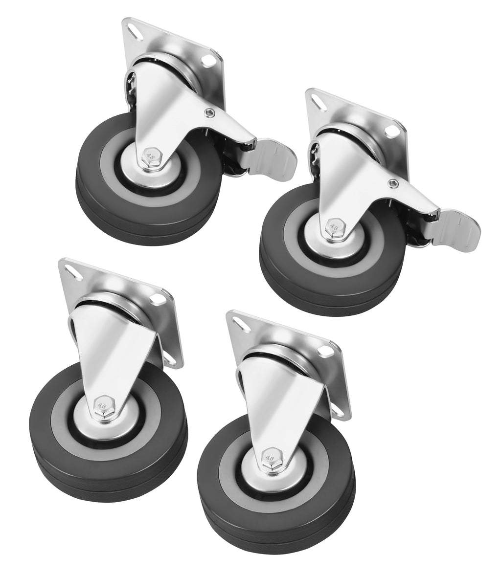 Set of 75mm swivel wheels 220kg 4pcs. KD3620
