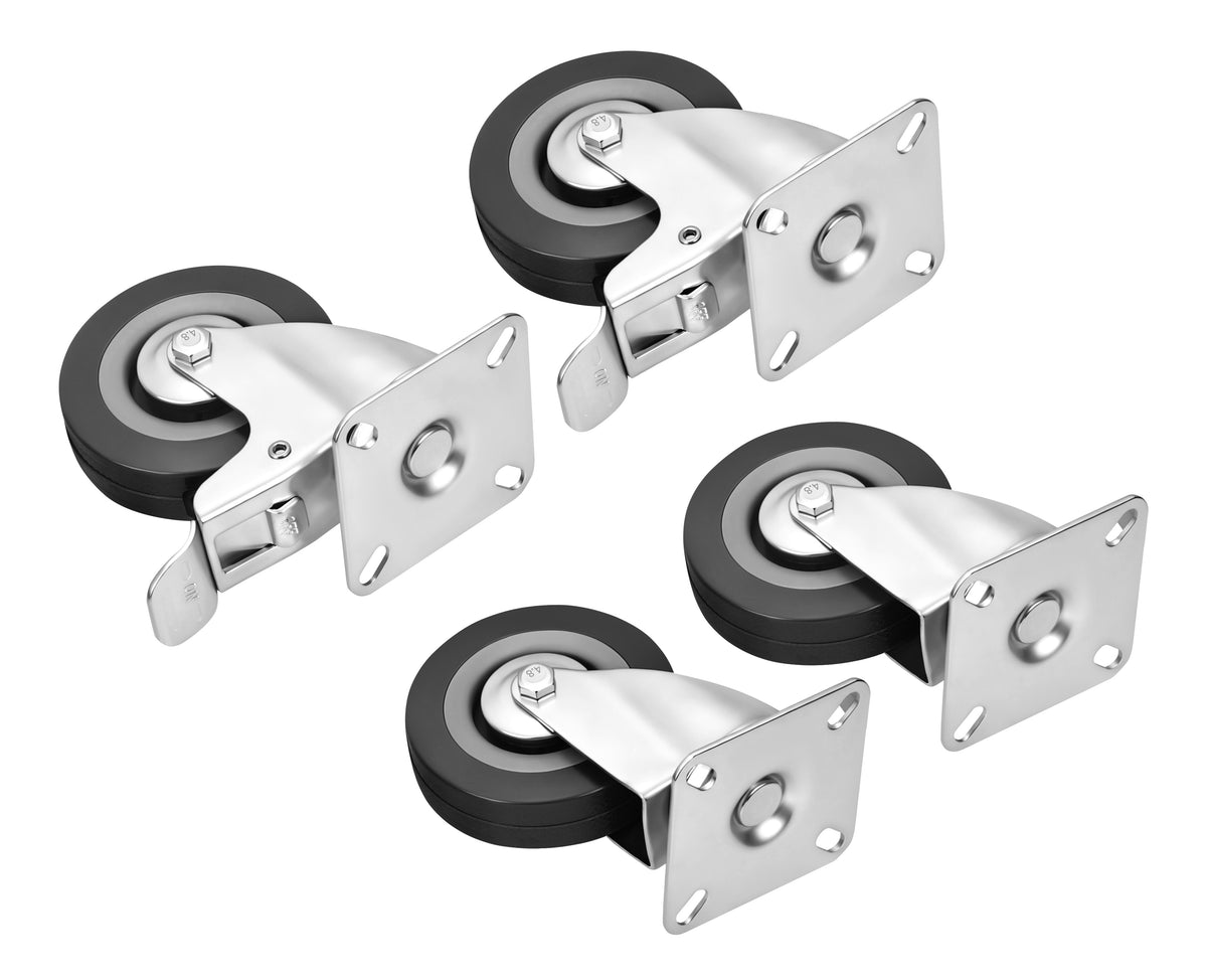 Set of 75mm swivel wheels 220kg 4pcs. KD3620