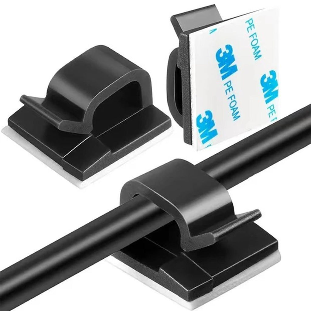 10 pcs self-adhesive cable clip holders (14x14 mm)