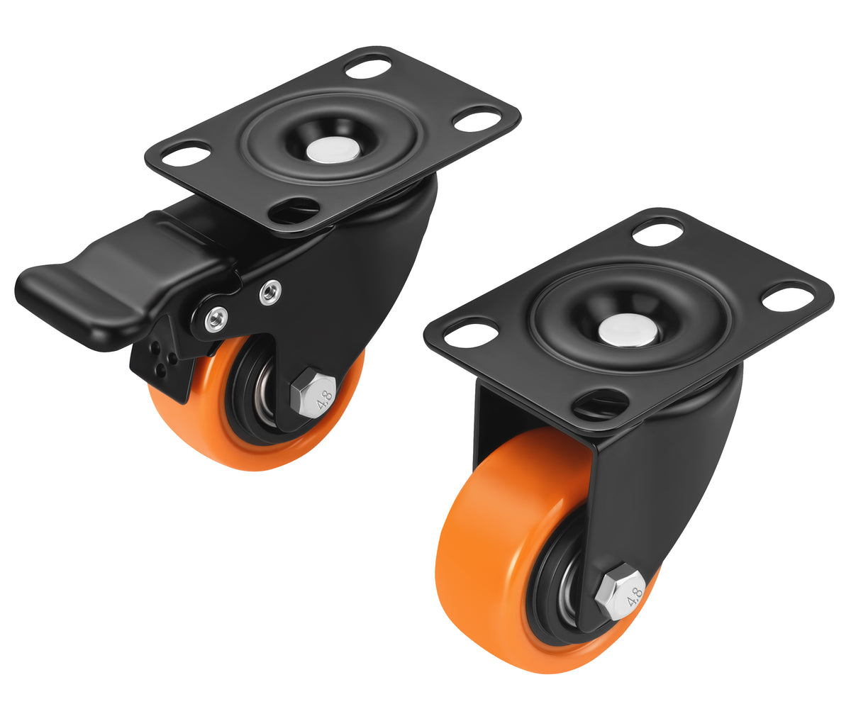 Set of 50mm swivel wheels 250kg 4pcs. KD3622