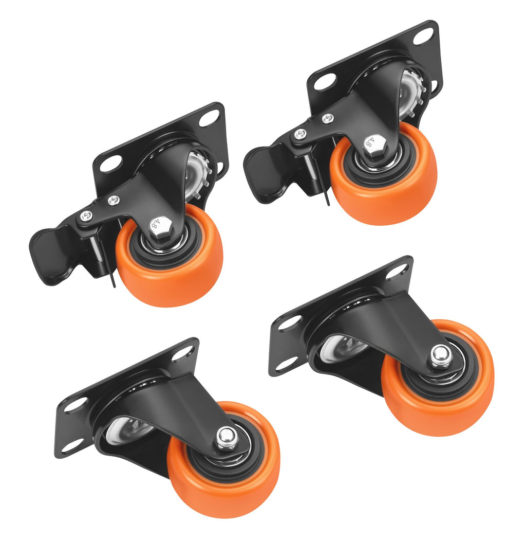 Set of 50mm swivel wheels 250kg 4pcs. KD3622
