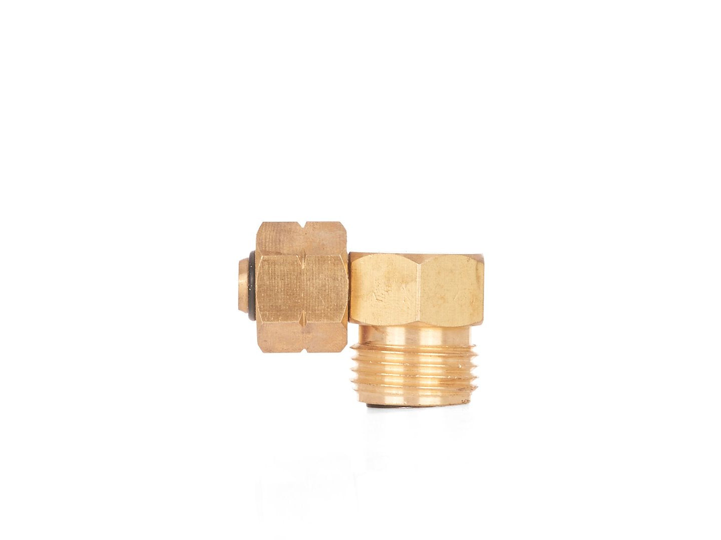 Angled gas bottle adaptor