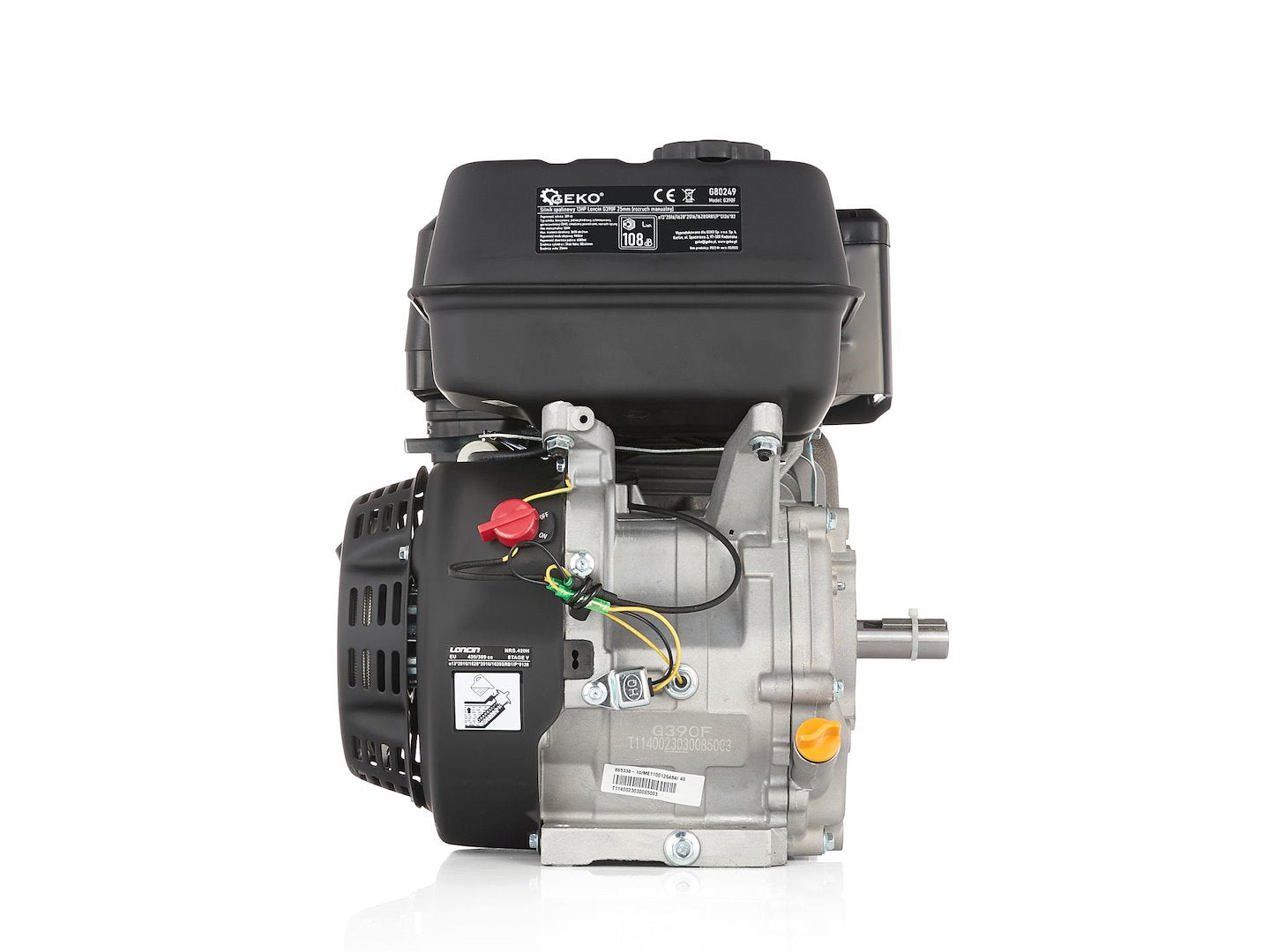 Gasoline enigne Loncin 13HP F390F 25mm manual start