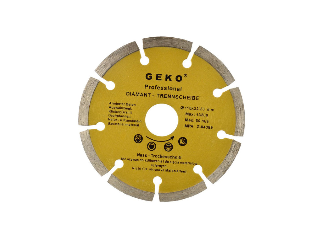 GEKO Profi Segmented Rim Diamond Blade 115 x 8 x 22 mm