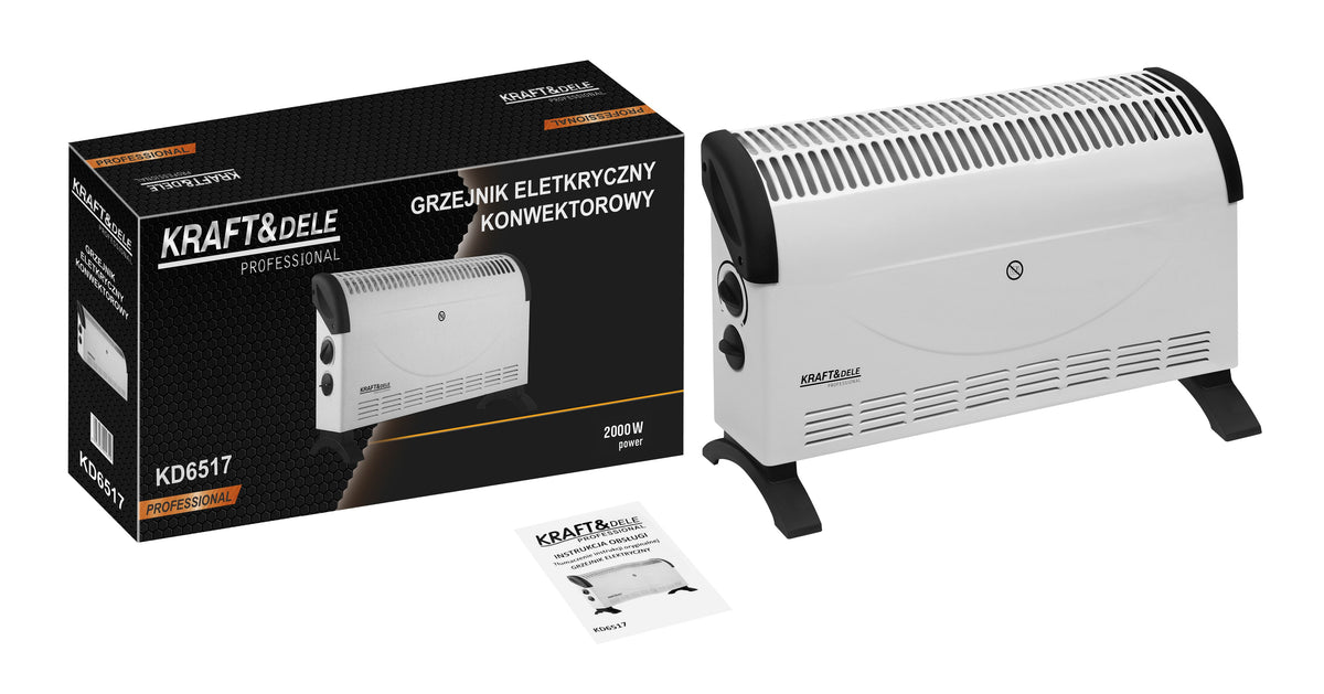Electric convector heater with thermostat 2000W KD6517