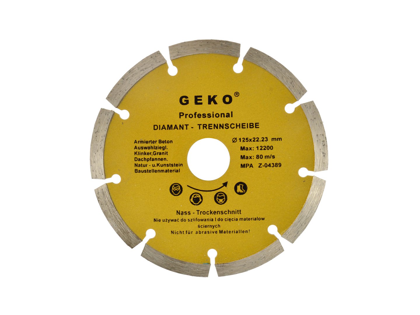 GEKO Profi Segmented Rim Diamond Blade 125 x 8 x 22.2 mm