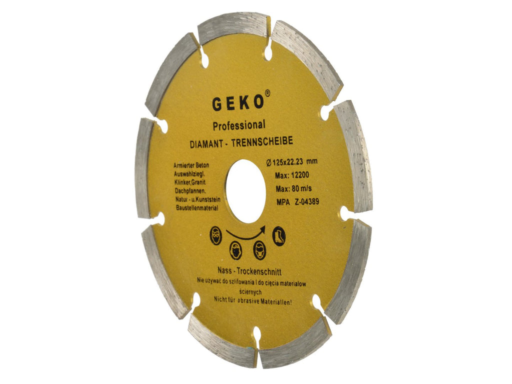 GEKO Profi Segmented Rim Diamond Blade 125 x 8 x 22.2 mm