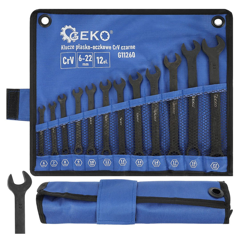 Combination Spanner Elliptical Set 6-22 mm, 12 pcs
