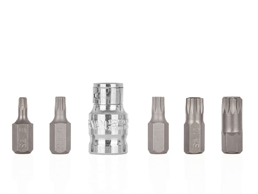 6 pcs Spline M5-M12 screwdriver bit set
