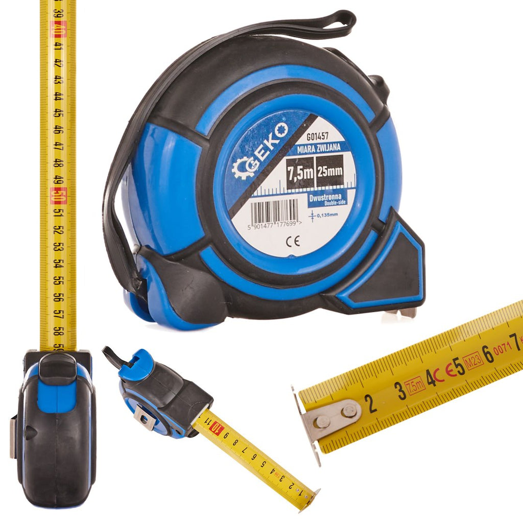 Measuring tape 7.5m x 25mm Double-sided – Pack of 6