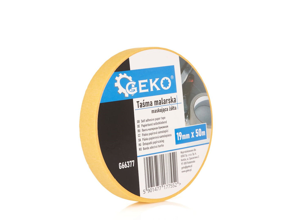 Yellow masking tape 19 mm x 50 m