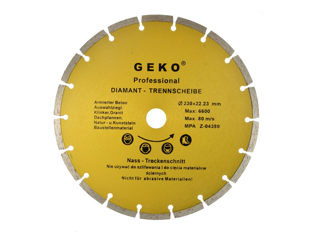 GEKO Profi Segmented Diamond Blade 230 x 8 x 22.2 mm