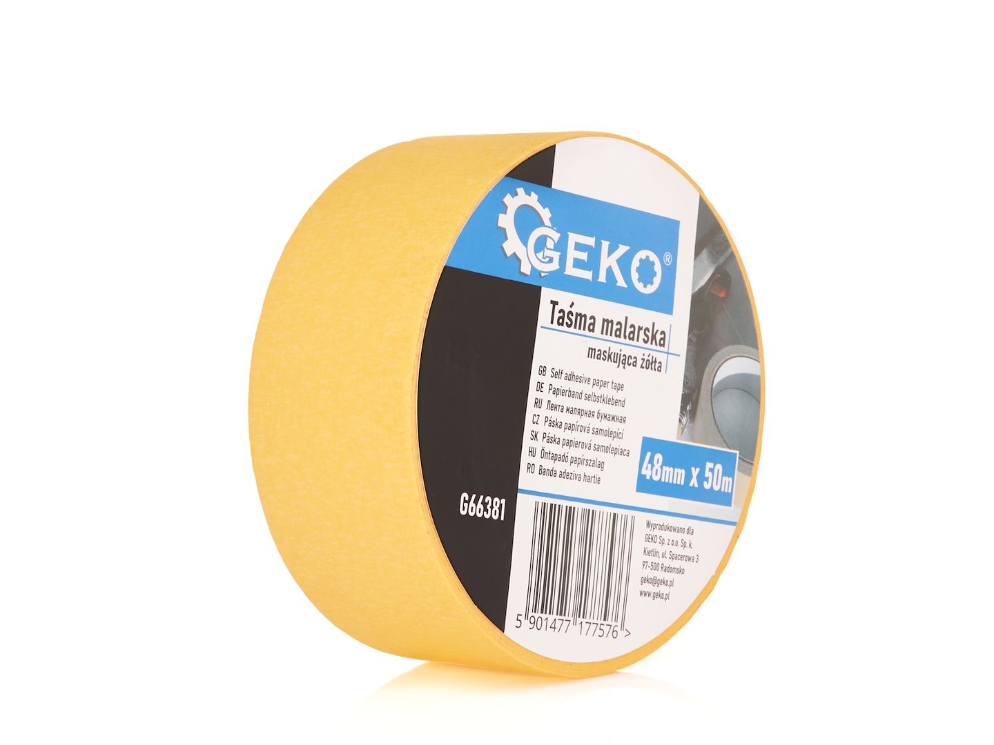 Yellow masking tape 48 mm x 50 m