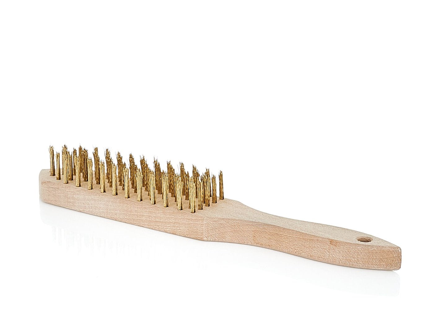 6-row wire brush for rust removal (wooden handle)