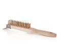 4-row wire brush with scraper for rust removal